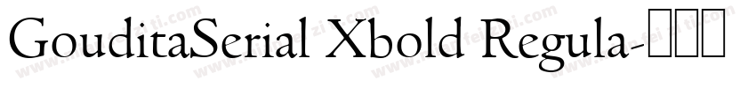 GouditaSerial Xbold Regula字体转换